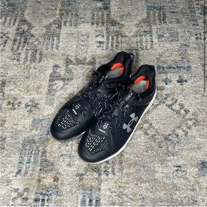 New Under Armor Yard Baseball Cleats Black/White/Silver